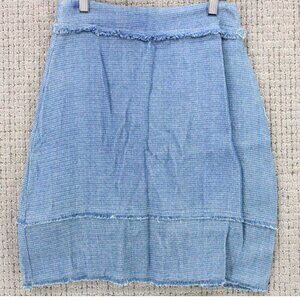 Mo:vint By Anthropologie Pencil Skirt Womens Blue Faded Knit Size Large L NWT